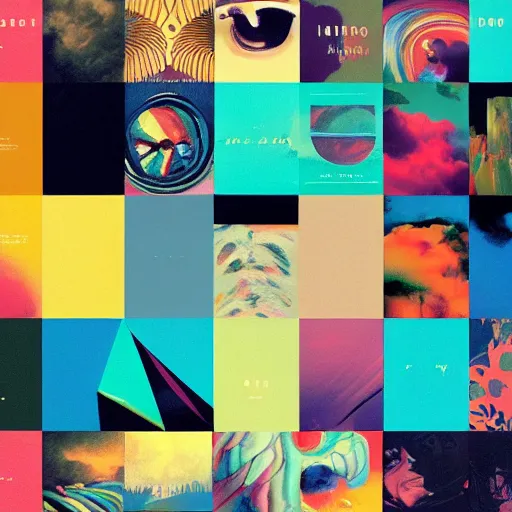 Prompt: color palette, album art, cover art, poster