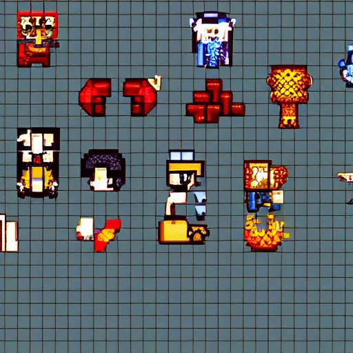 Image similar to 2 d video game character sprite rpg pixel art