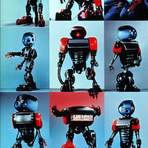 Prompt: terminator robocop, 1 9 8 0 s children's show, detailed facial expressions
