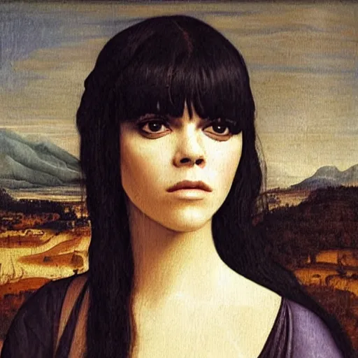 Image similar to a renaissance style painting of the musician bat for lashes