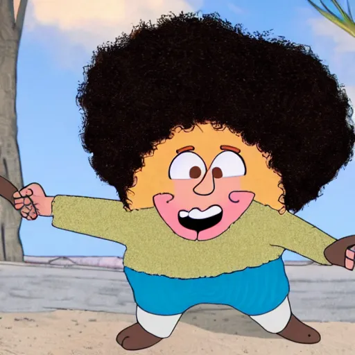 Image similar to patrick star with an afro