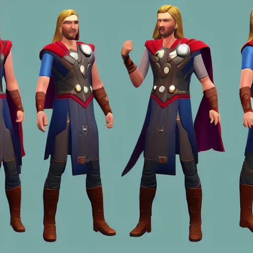 Image similar to I created Thor in Sims 4 character creation!!!