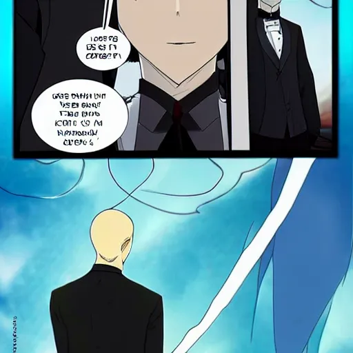 Prompt: rak wraithraiser from tower of god in a tuxedo