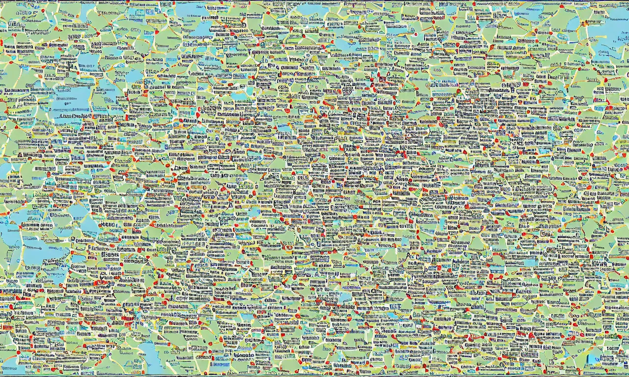 Prompt: map of germany koln to bonn hyperdetailed