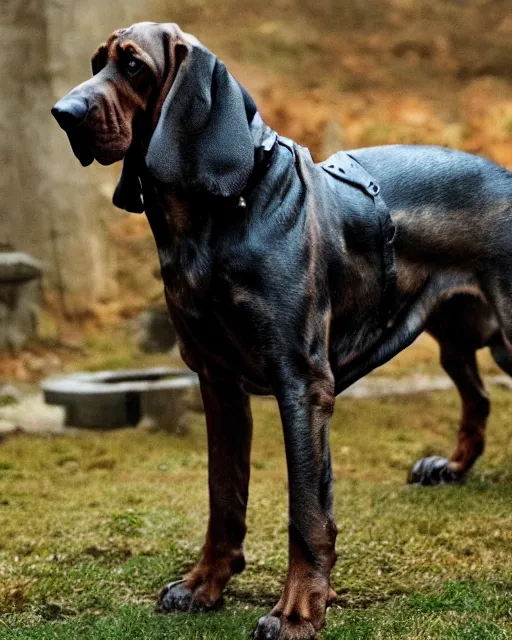 Image similar to a bloodhound as The Hound in Game of Thrones