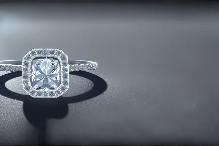 Prompt: diamond ring. super realistic 8 k render of a elegant, cinematic composition