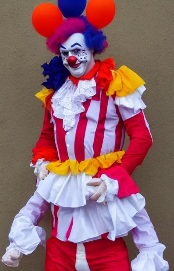 Prompt: Jose antonio kast dressed as clown