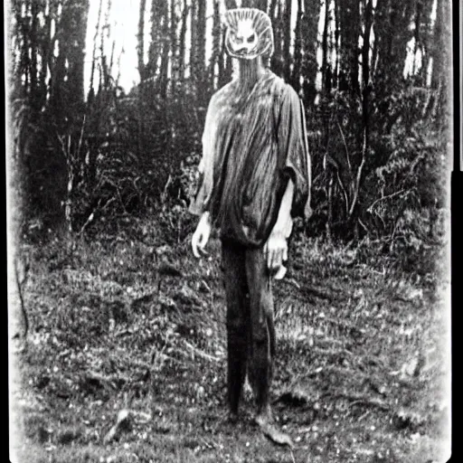 Image similar to vintage photo of a skinwalker