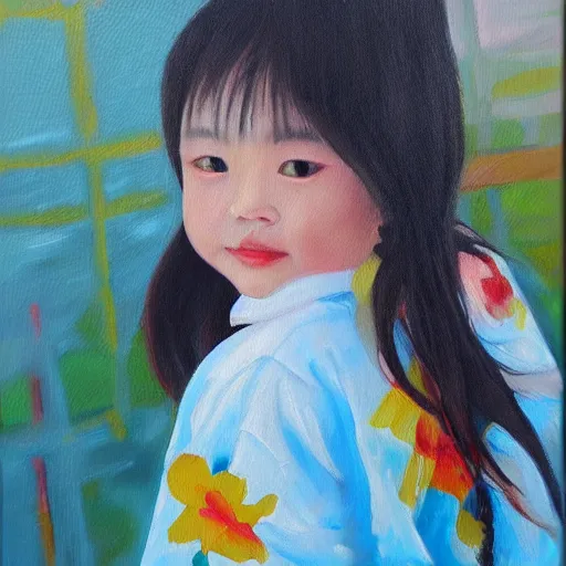 Image similar to oil painting ¥¥¥¥ kaikai kiki