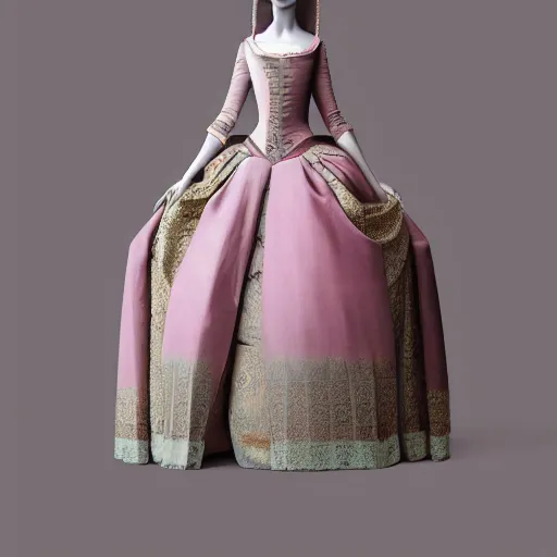 Prompt: a show design by leonardo davinci design by balenciaga ,silk , white and pink ,pastel colours , hyper realistic, highly detailed, fashion design, baroque, matte painting, concept art, hdri, 4k