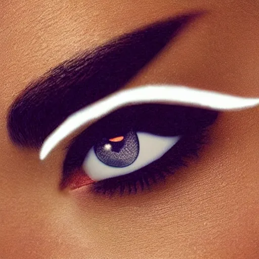 Image similar to eyebrows in the shape of the McDonalds logo, photorealistic, detailed