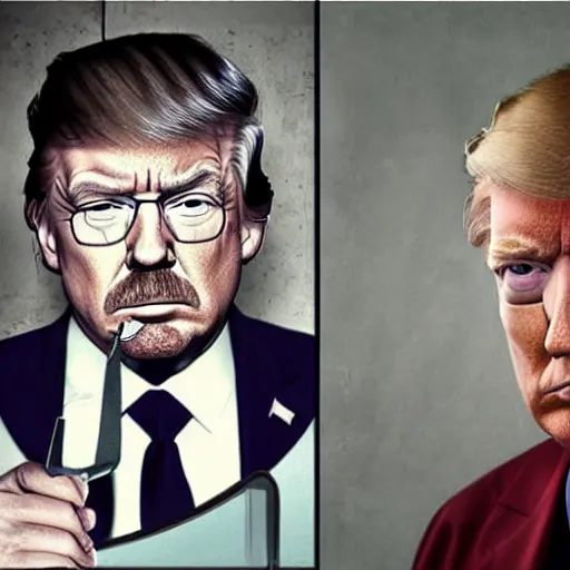 Image similar to walter white with donald trump