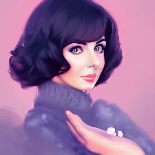 Prompt: portrait of elizabeth taylor, digital painting, 4k, anime key visual, artstation, kuvshinov ilya