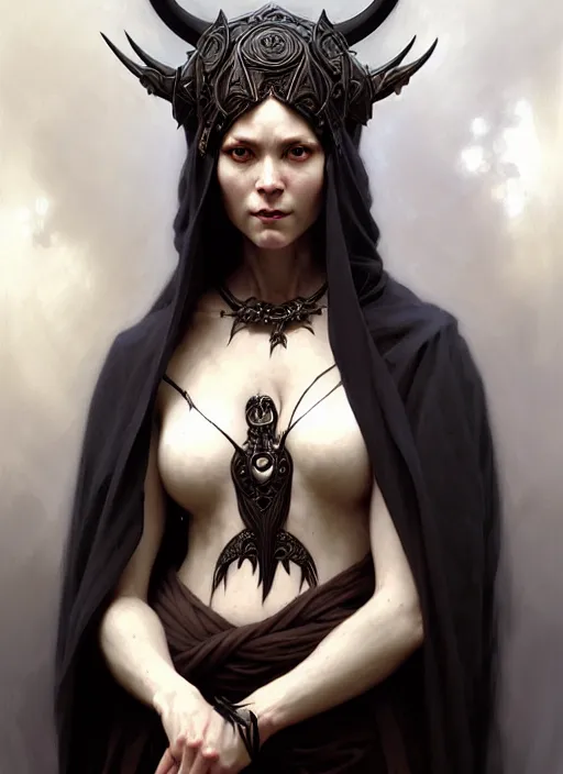 Prompt: character concept portrait of Hel goddess of the death, viking culture, intricate, elegant, digital painting, concept art, smooth, sharp focus, illustration, by Ruan Jia and Mandy Jurgens and William-Adolphe Bouguereau, Artgerm