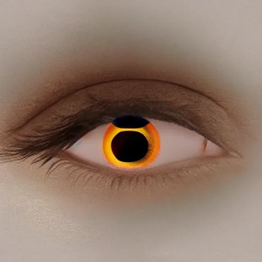 Image similar to the eye of sauron from lord of the rings