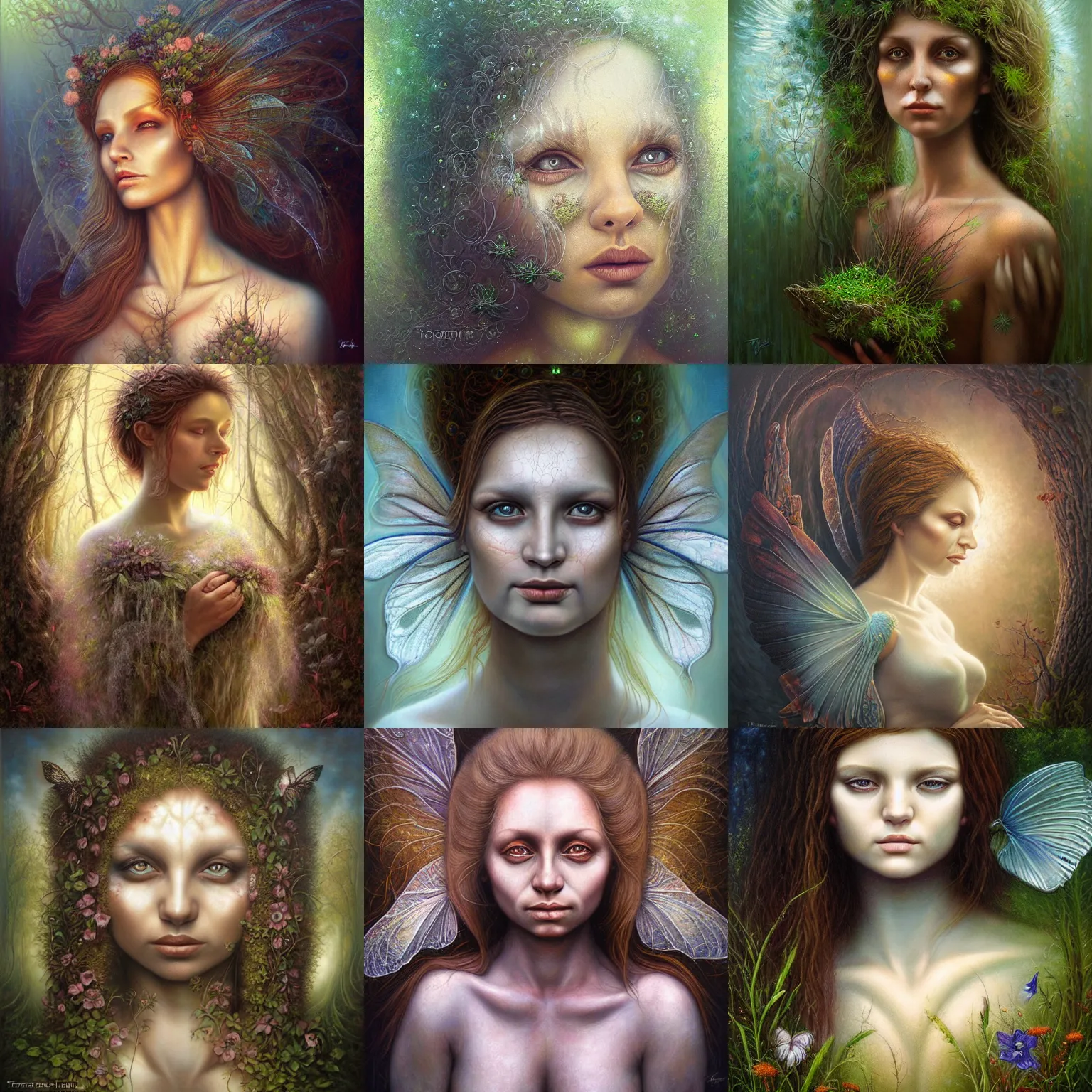 Prompt: portrait of a fairy by Tomasz Alen Kopera