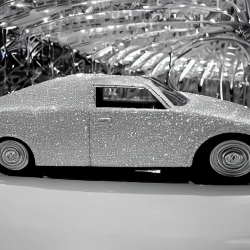 Image similar to a car made of diamonds