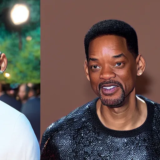 Image similar to will smith and chris rock together. ultra-detailed, 8k, octane render