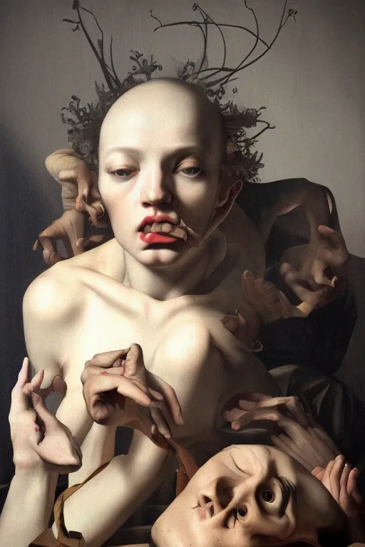 Prompt: mind games puzzles, surrealism, dark undertones, baroque element. intricate artwork by caravaggio. trending on artstation, octane render, cinematic lighting, hyper realism,