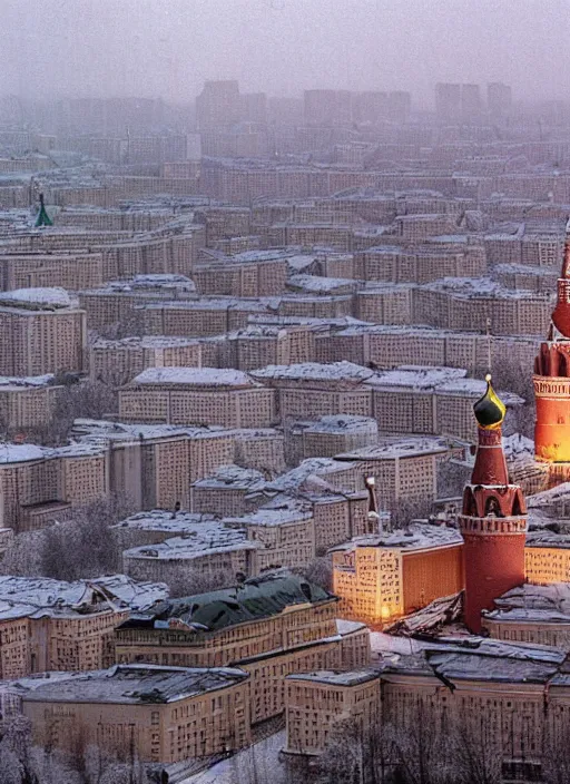 Image similar to moscow during world war 3