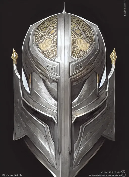 Image similar to perfectly - centered - templar knight helmet design, intricate, highly detailed, digital painting, artstation, concept art, smooth, sharp focus, illustration, unreal engine 5, 8 k, art by artgerm and greg rutkowski and alphonse mucha