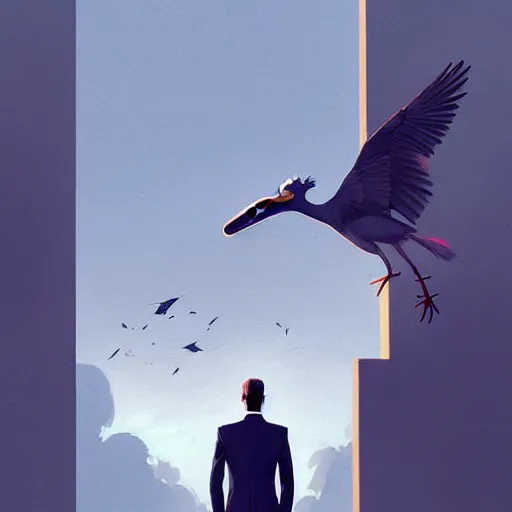 Prompt: a realistic photo of anthropomorphized shoebill stork wearing suit and tie, photographic realistic background, by atey ghailan, by greg rutkowski, by greg tocchini, by james gilleard, by joe fenton, by kaethe butcher, trending on instagram, award winning details