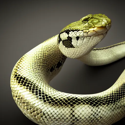 Prompt: a snake morphed with a chicken, high quality, octane render