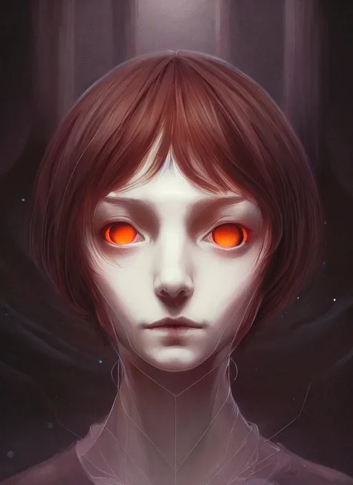 Image similar to symmetry!! portrait of lain, serial experiments : lain, intricate, elegant, highly detailed, digital painting, artstation, concept art, smooth, sharp focus, illustration, anato finnstark, anna kovalevskaya, pablo hurtado de mendoza, marton gyula kiss ( kimagu )