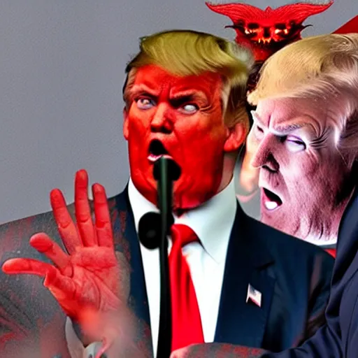 Prompt: demonic trump