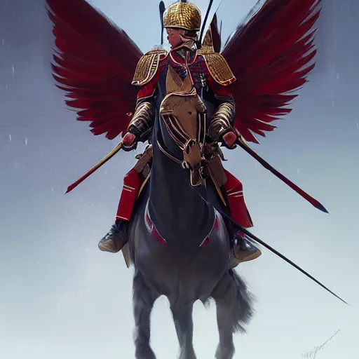 Prompt: portrait of a polish winged hussar 4 k, concept art, by wlop, ilya kuvshinov, artgerm, krenz cushart, greg rutkowski, pixiv. cinematic dramatic atmosphere, sharp focus, volumetric lighting, cinematic lighting, studio quality