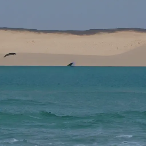 Image similar to dune, dolphins