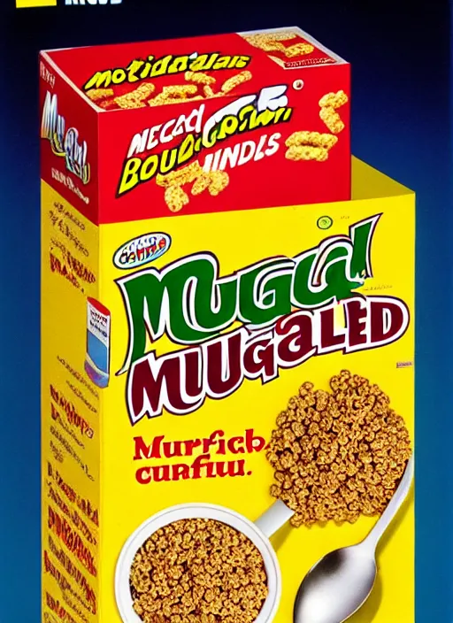 Image similar to an ad for mutagenic cereal, 1 9 9 6, product photography, hq