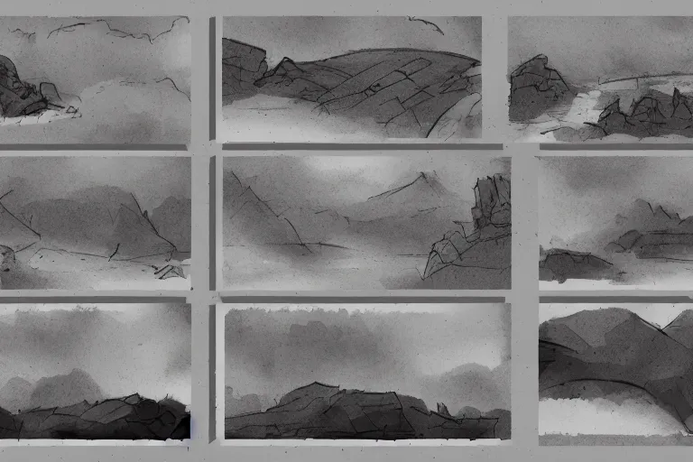 Image similar to landscape composition thumbnails, concept art