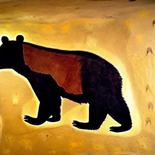 Image similar to bear - totem, altamira cave paleolithic painting