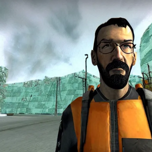 Prompt: half-life 3, gordon freeman finds the borealis