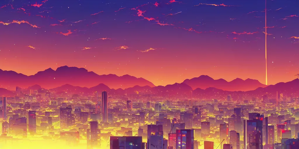 Image similar to Islamabad skyline background, rich vivid colors, ambient lighting, dynamic lighting, 4k, HQ, official media, anime key visual, makoto shinkai, ilya kuvshinov, lois van baarle, rossdraws, detailed, trending on artstation