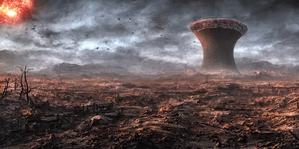 Image similar to nuclear wasteland, photorealistic, high detail, high definition, 8k,