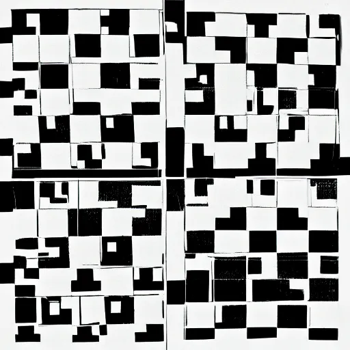 Prompt: a 20x20 black and white grid