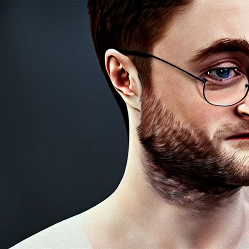 Image similar to hyperrealistic film still of daniel radcliffe fused with a radish, tall radish body, stunning 3 d render, inspired by istvan sandorfi & greg rutkowski & unreal engine, perfect symmetry, dim volumetric cinematic lighting, 8 k octane comprehensive render, extremely hyper - detailed, incredibly lifelike attributes, intricate, real flesh texture, masterpiece, artstation, stunning,