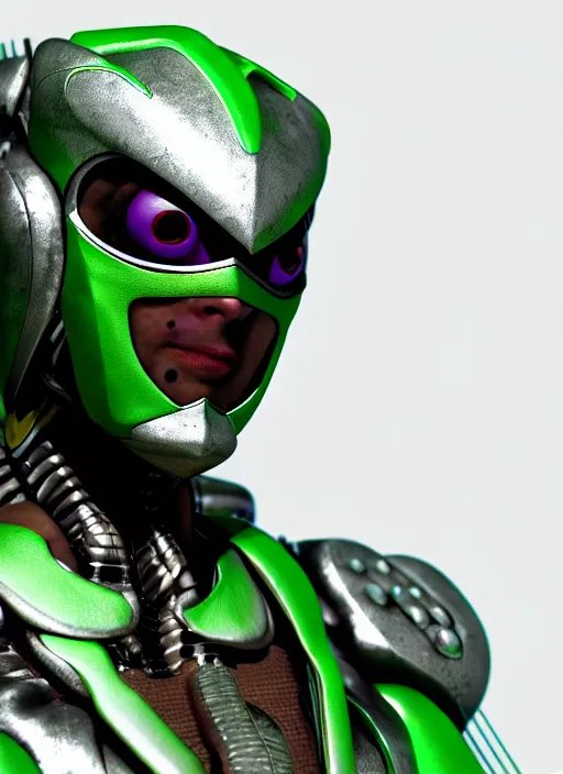 Prompt: kamen rider character, face like grasshopper, bionic, intriguing, highly detailed, 4 k, hdr, award - winning, artstation, octane render