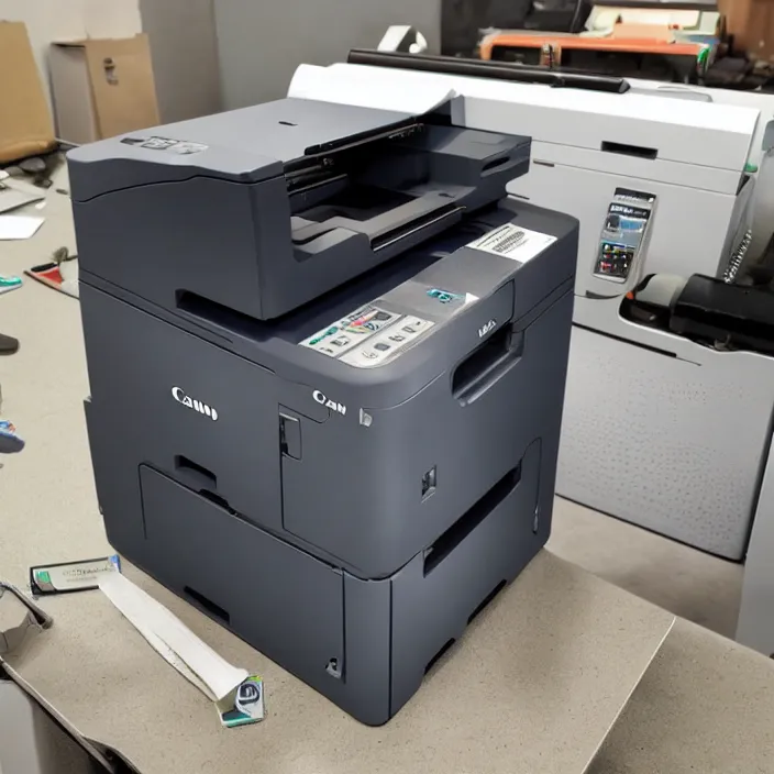 Image similar to a studio photo of the canon lbp - 8 1 0 laser printer