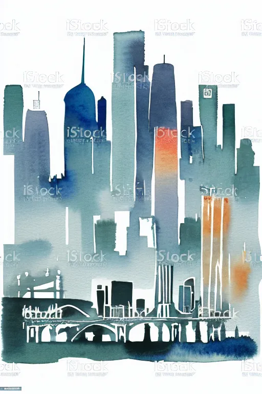 Image similar to minimalist watercolor art of frankfurt, illustration, vector art