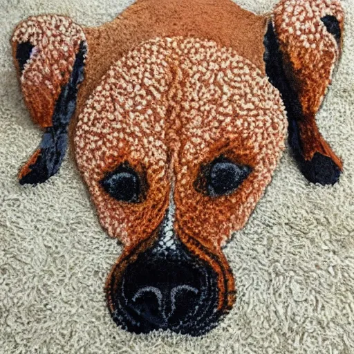 Image similar to melty carpet dog