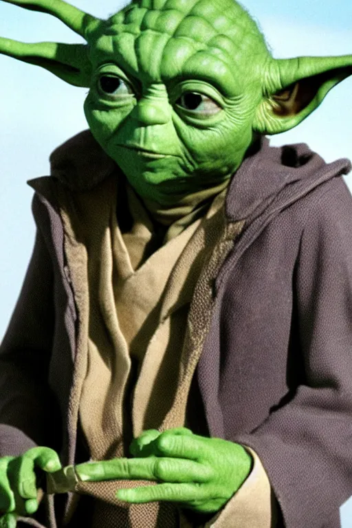 Prompt: yoda wearing a 3 piece suit