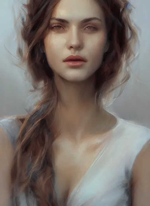 Prompt: portrait of a gorgeous young woman in the style of stefan kostic, artstation, concept art, realistic photo, sharp focus, 8k high definition, insanely detailed, intricate, elegant