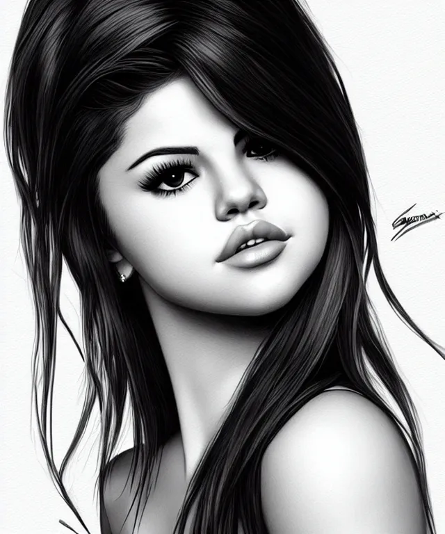 Image similar to portrait of Selena Gomez by Artgerm