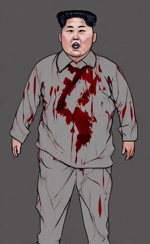 Image similar to full body character portrait of Kim Jong-un as a Dead by Daylight killer, concept art, trending on artstation, 4k