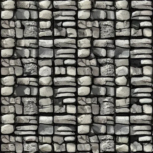 Prompt: seamless video game stone castle texture