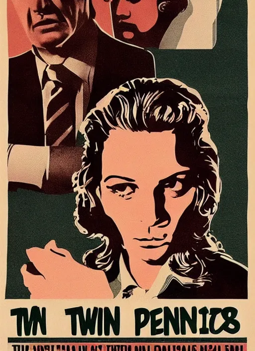 Image similar to Twin Peaks retro Italian movie poster