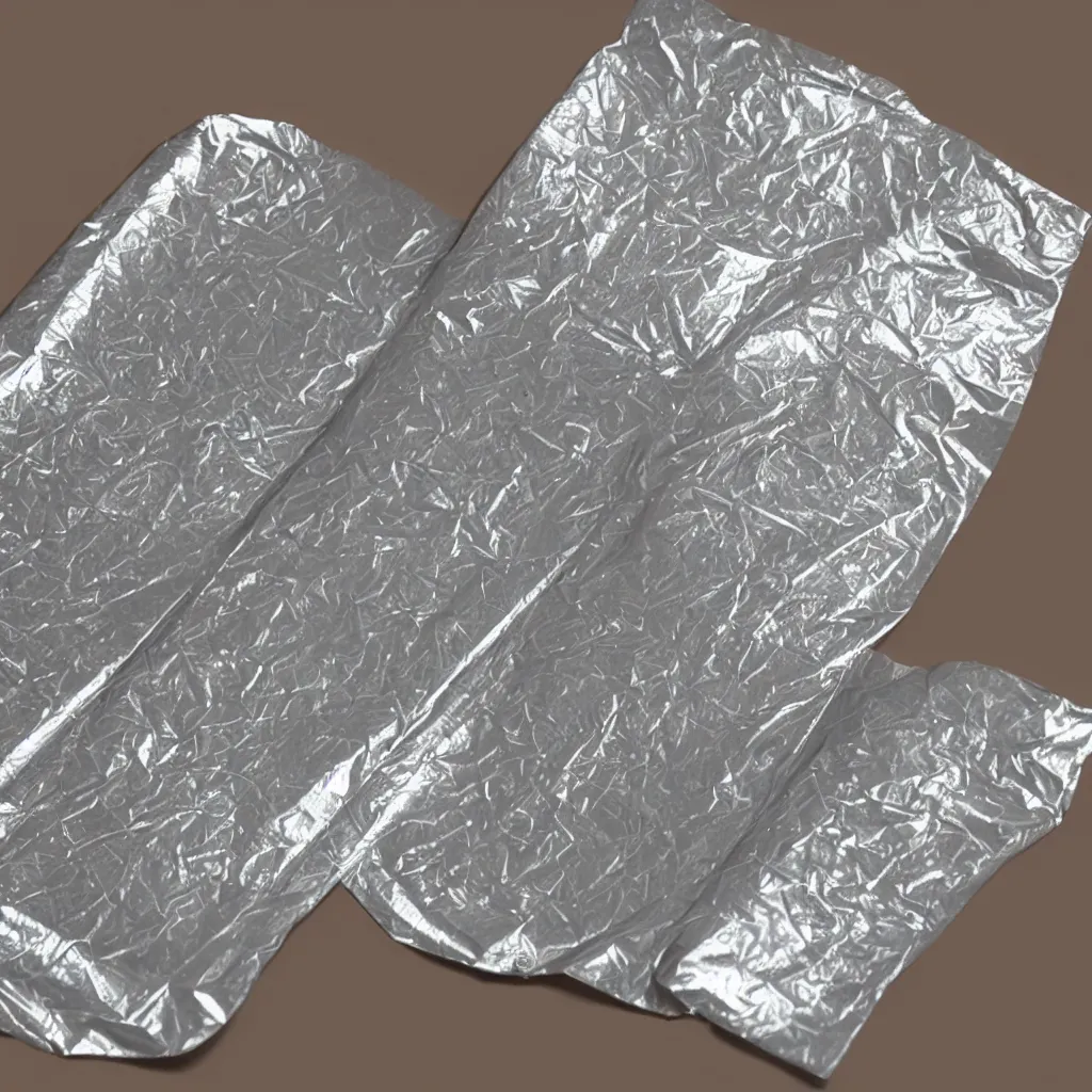 Image similar to a metallic condom wrapper